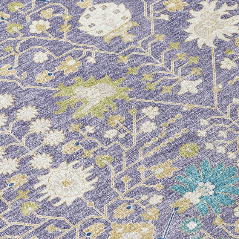 Machine Washable Indoor/ Outdoor Global Traditional Chantille Rug