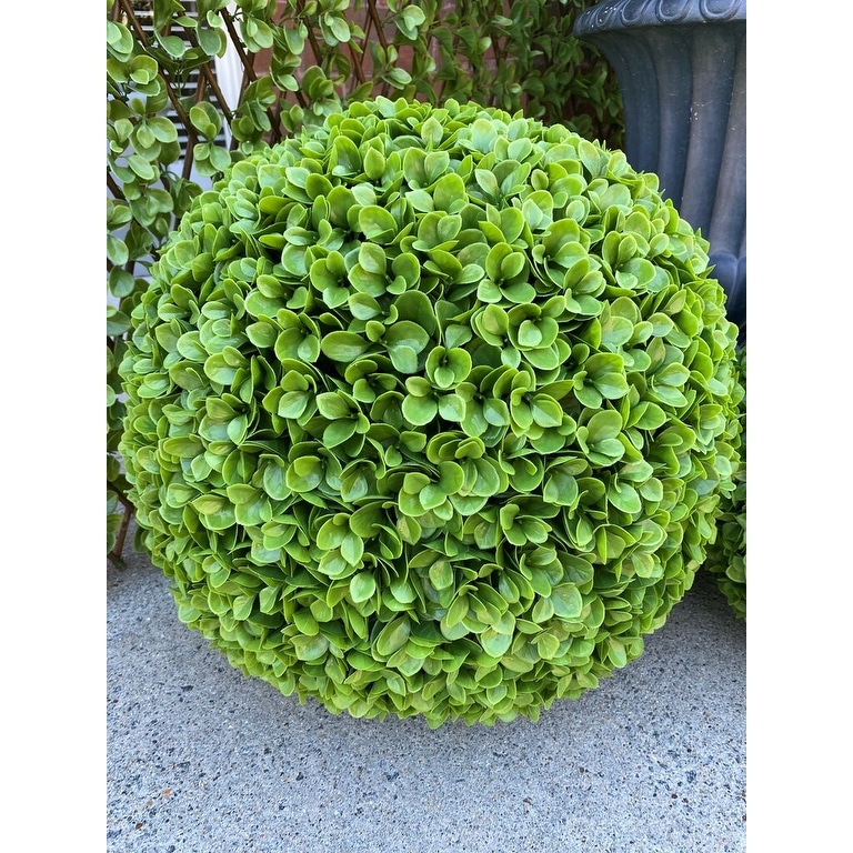 FAUX JADE LEAF BALL - 21.5 INCH