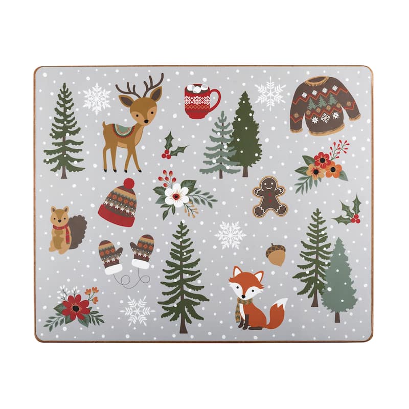 Woodland Christmas Hardboard Pmat S/6
