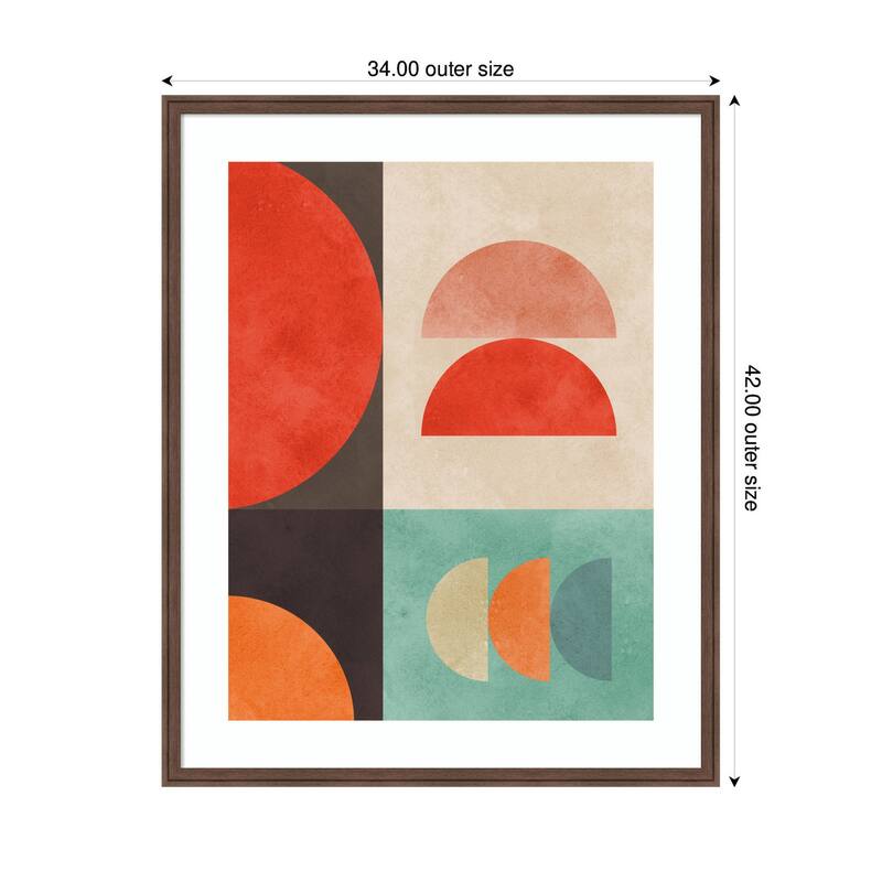 Kate and Laurel Circles in harmony No11 by Vitor Costa Framed Wall Art Print