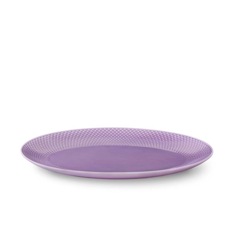 Lyngby Porcelain Rhombe Color Oval Serving Dish
