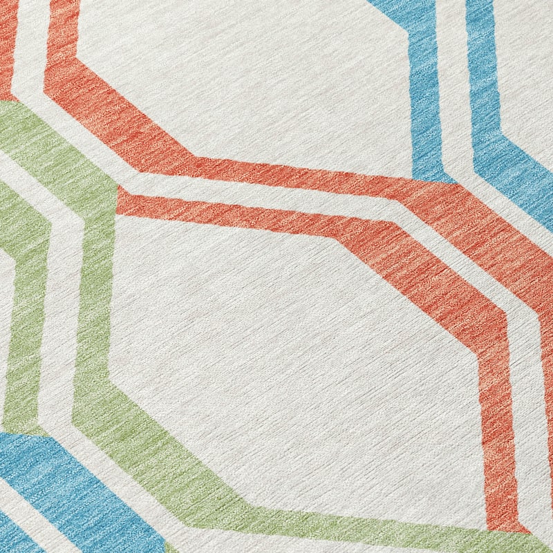Machine Washable Indoor/ Outdoor Contemporary Dimensions Chantille Rug