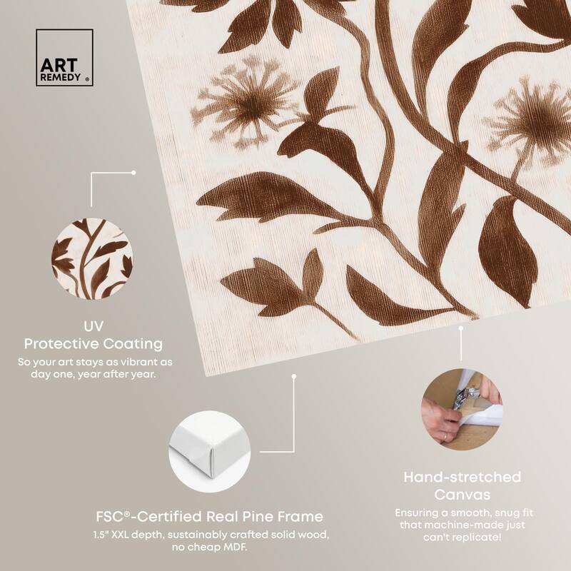 Sepia Sepal I Canvas by Art Remedy, Gallery Wrapped