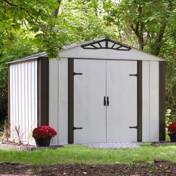Shop Arrow Designer Hot Dipped Galvanized Steel Shed 10 W X