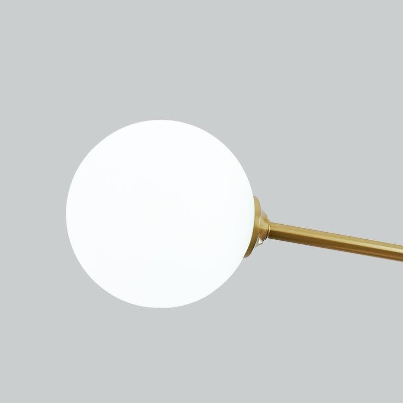 Linear Sputnik Frosted Glass Globe Semi Flush Chandelier