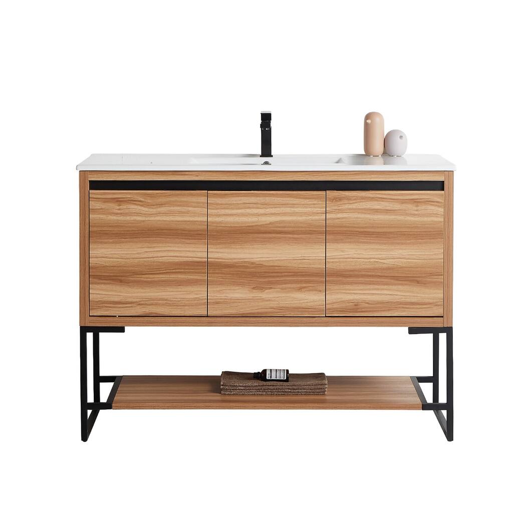 48" Modern Bathroom Vanity Base (Counter Top Not Included)