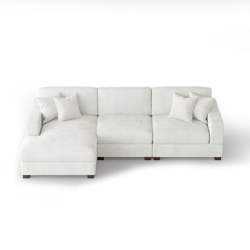 Oversized Modern Chenille Modular Sectional Sofa with Chaise
