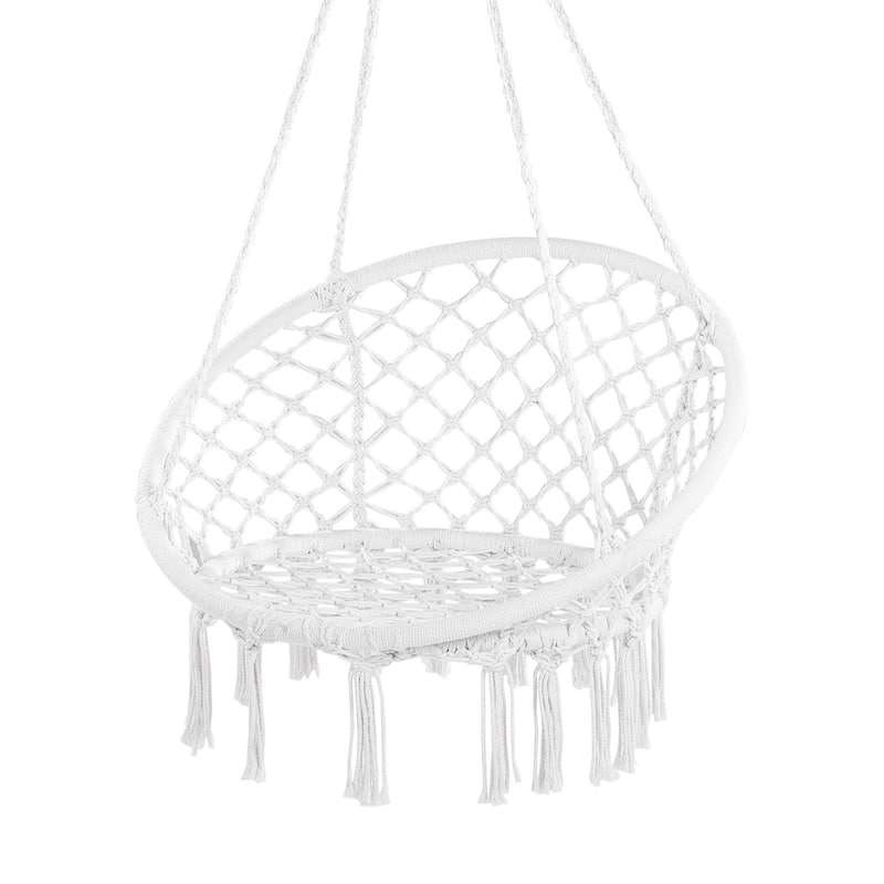 Hammock Chair Hanging Swing for Indoor Outdoor Patio Bedroom Porch - Without-Cushion