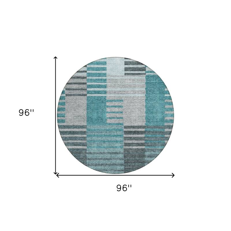 HomeRoots Striped Transitional Rectangle Outdoor Rug