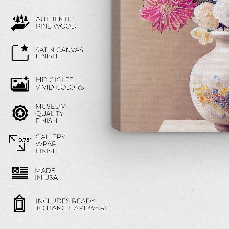 Wynwood Studio Canvas Floral and Botanical Amazing Floral Bloom Brown and Traditional Wall Art Canvas Print