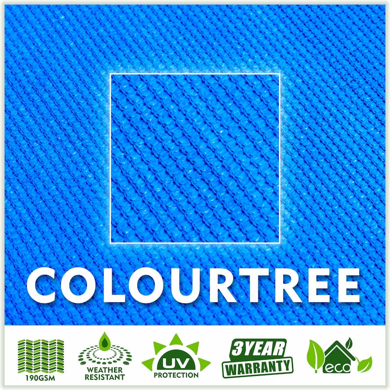 ColourTreeUSA Custom Size Blue Triangle Sun Shade Sail Canopy UV Block