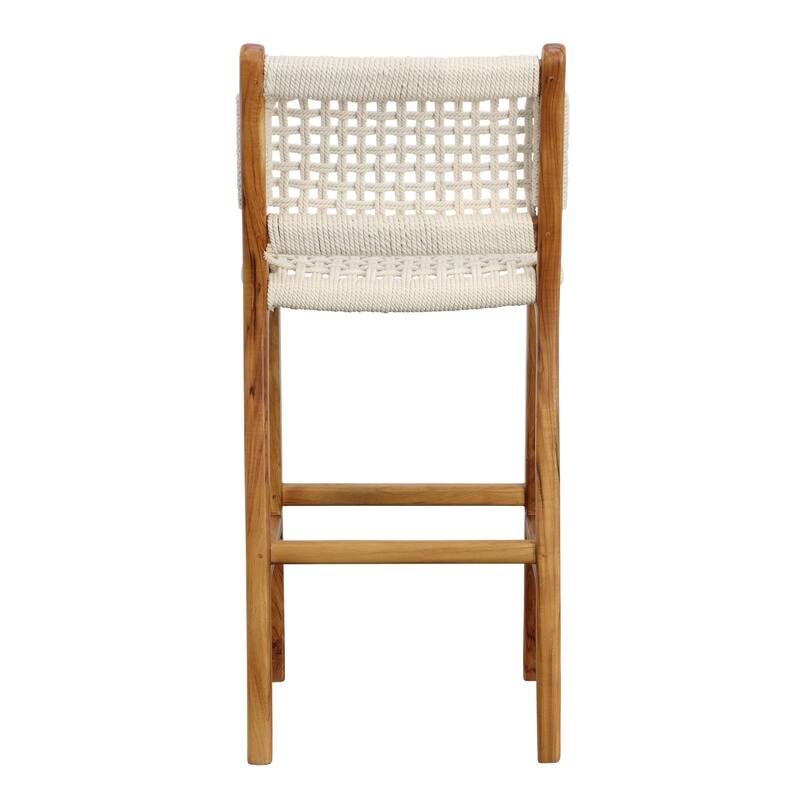 Denise 38" Tall Counter Stool, Natural/ White
