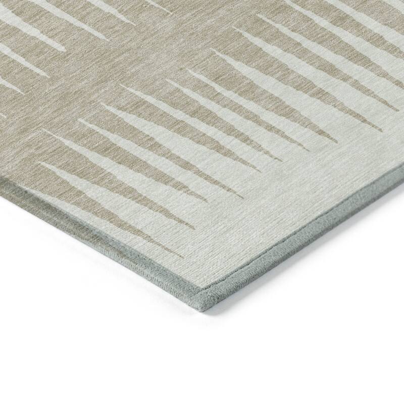 HomeRoots Striped Transitional Rectangle Outdoor Rug