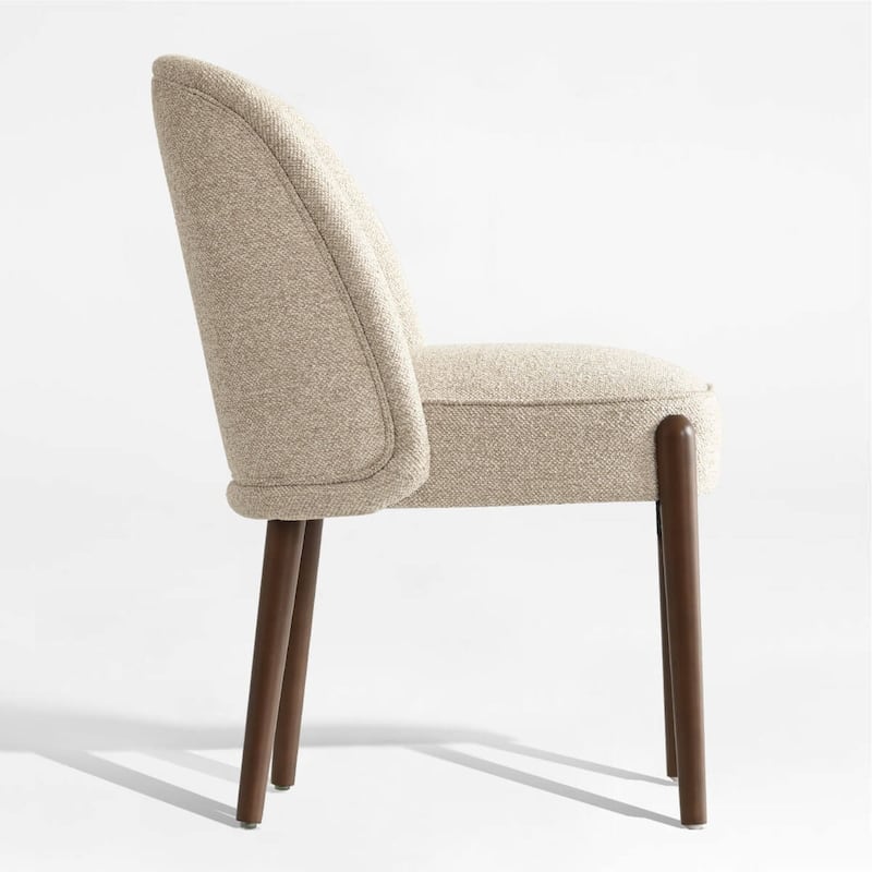 19.5" Seat Height Upholstered Solid Wood Full Back Dining Side Chair