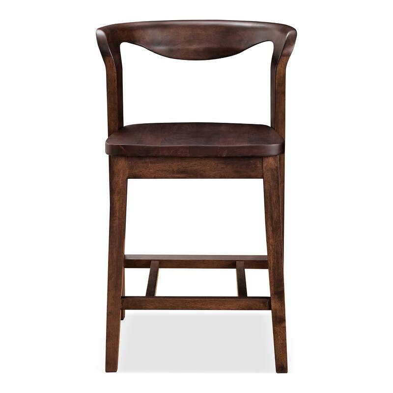 Furniture of America Abigail III Mid-Century Modern 5-Piece Walnut 53-inch 2-Leaf Extendable Counter Height Dining Set
