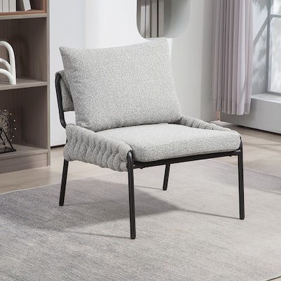 Braided Upholstery Metal Frame Chair