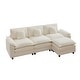 preview thumbnail 71 of 109, Modular Cloud Chenille Sectional Sofa with Ottomans, Deep Seat Convertible L-Shaped or U-Shaped Couch