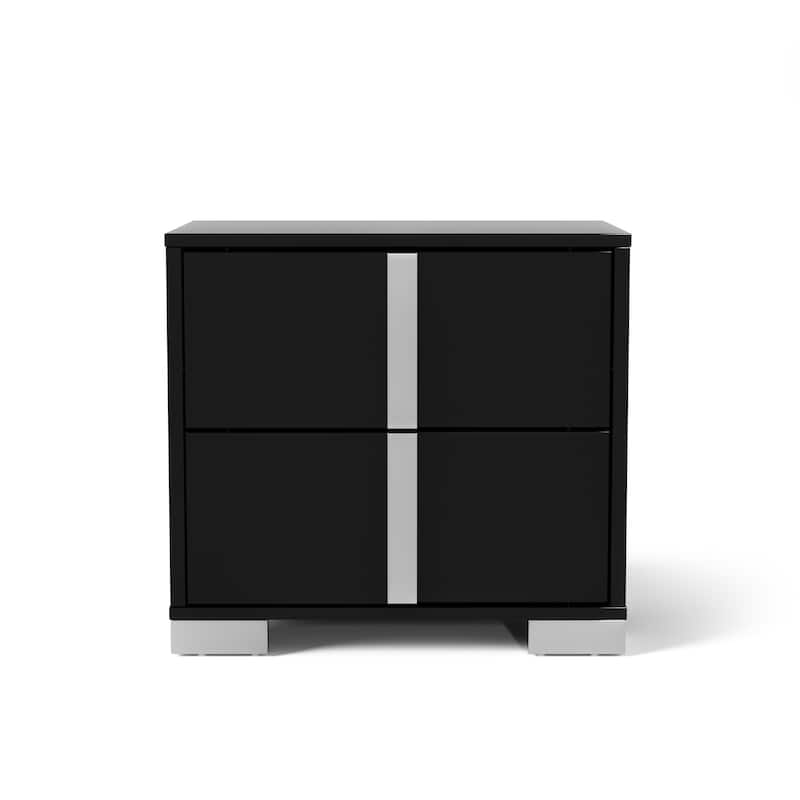 Furniture of America Erina Modern Glossy 5-Piece Panel Bedroom Set