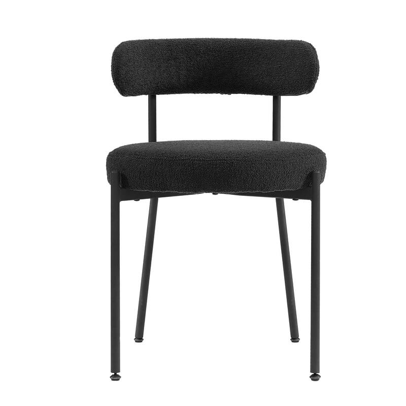 Molly Boucle Dining Chair - Black
