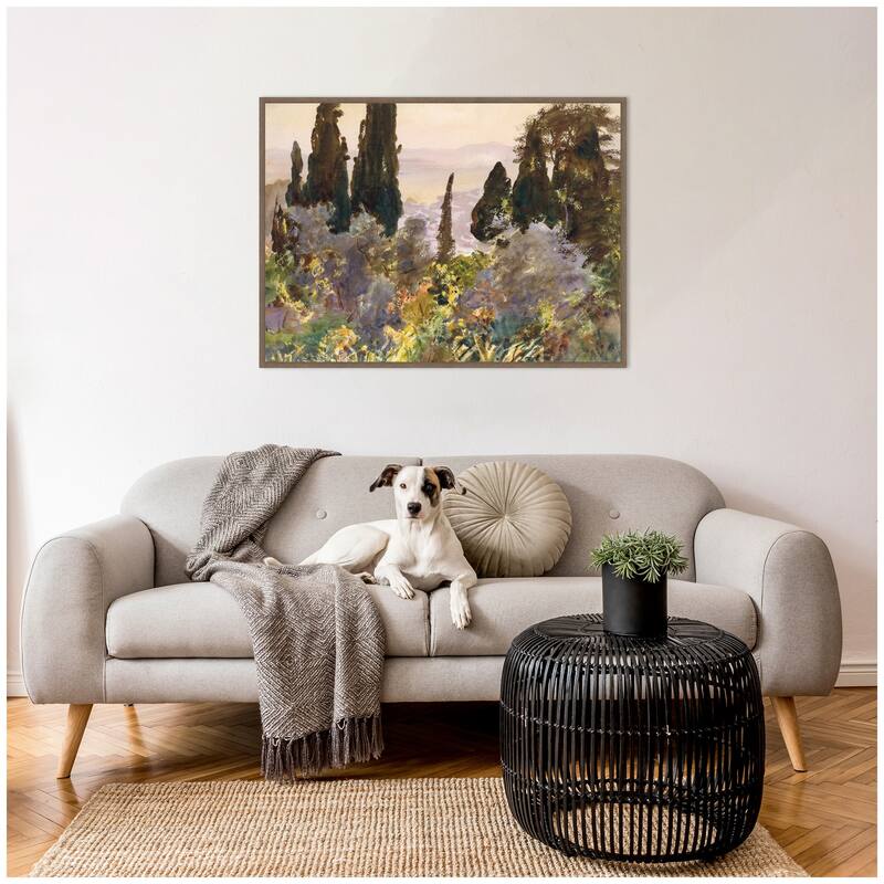 Kate and Laurel Granada 1912 John Singer Sargent by Nostalgia Prints Framed Canvas Wall Art Print