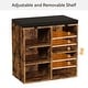 preview thumbnail 28 of 32, Shoe Storage Bench Cubby Organizer for Entryway