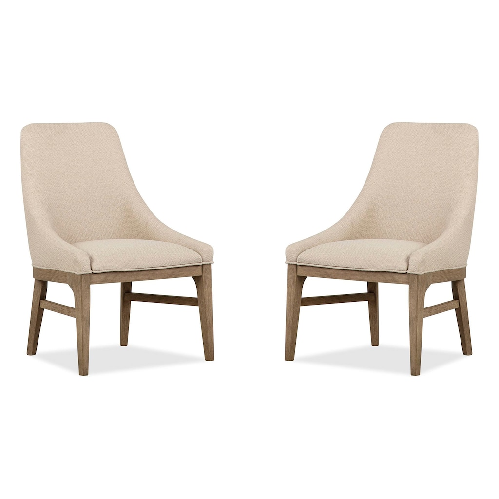 Magnussen Home Tristan Swiss Coffee Upholstered Arm Chair Two Pack - 25.13''W x 26.84''D x 38''H