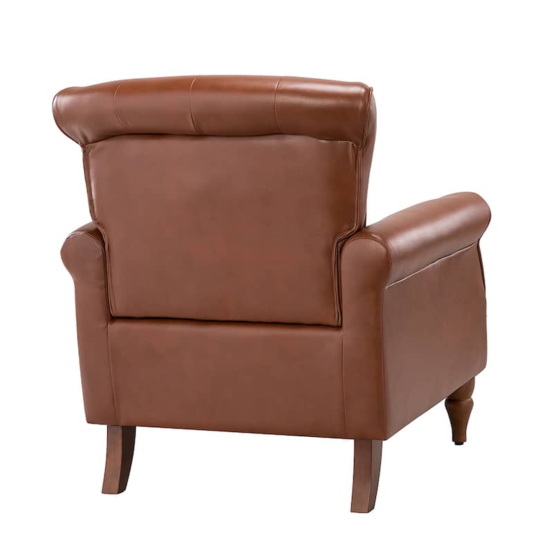 Mycenae Upholstered Accent Armchair with Nailhead Trim