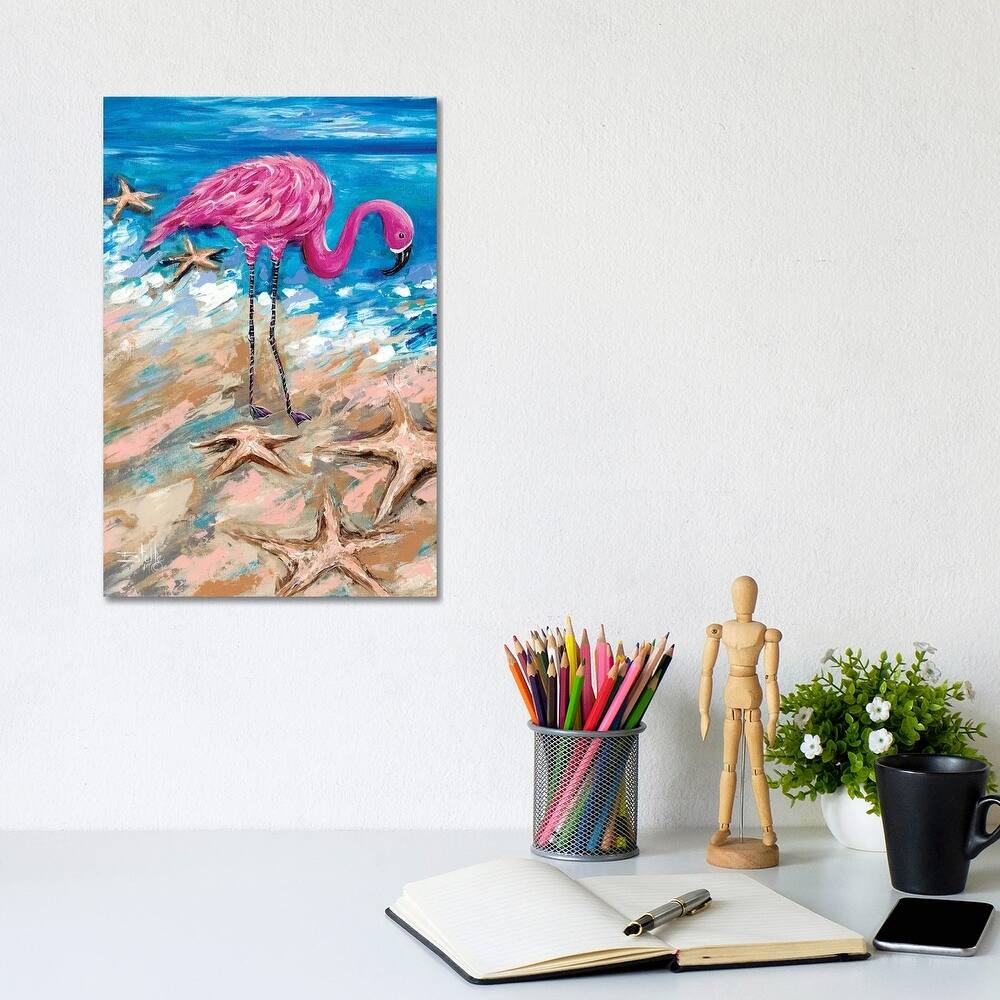 iCanvas "Flamingo of Bonaire" by Estelle Grengs Canvas Print