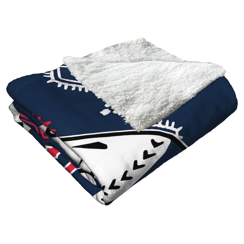 MLB Candy Skull Boston Red Sox Silk Touch Sherpa Throw Blanket