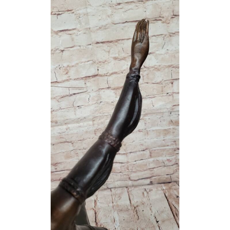 Chiparus Art Deco Dancer – Vibrant Patina Bronze Sculpture On Marble Base