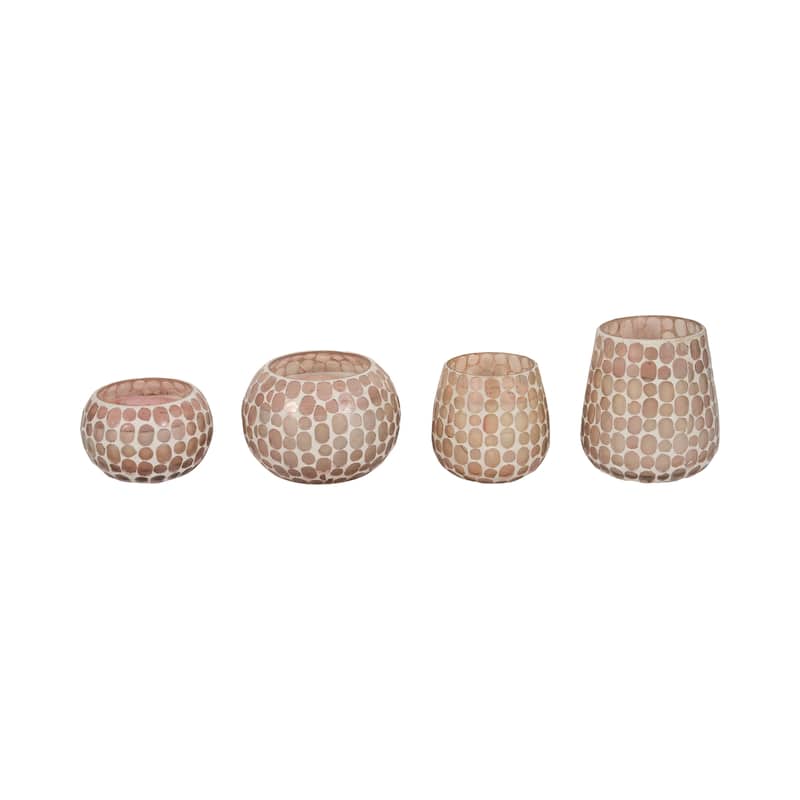 Sagebrook Home Glass, 5" High 18 Oz Mosaic Scented Candle - 5" x 5" x 5"