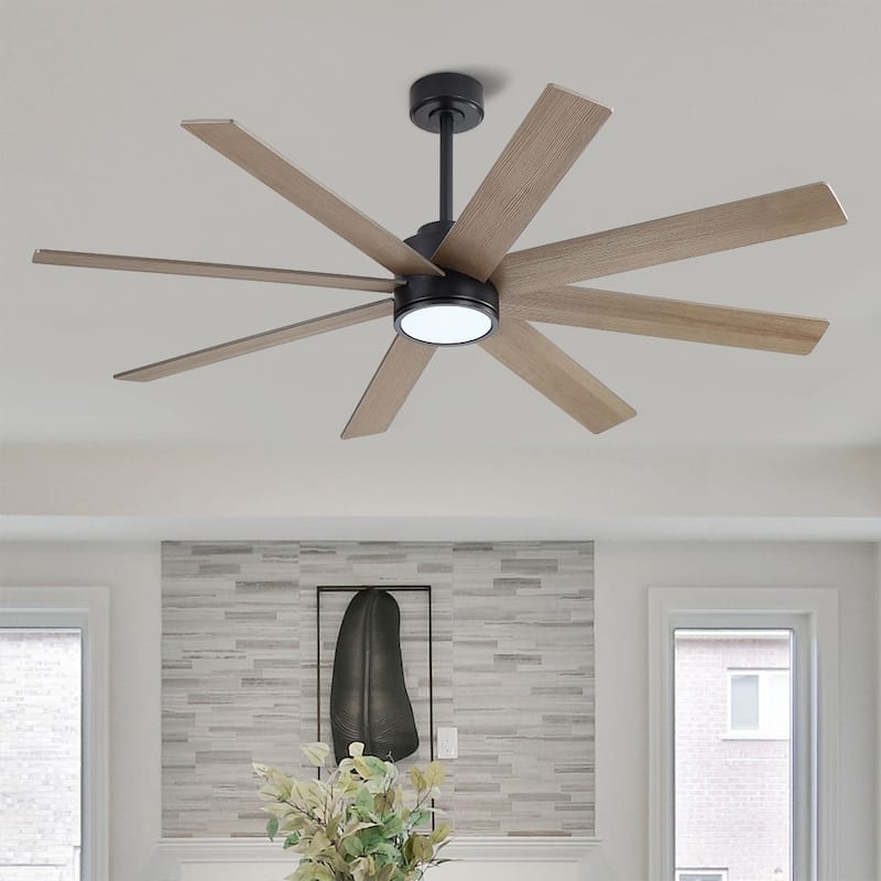 MLiAN 72 in. 8 Plywood Blades Indoor LED Ceiling Fan With Remote......