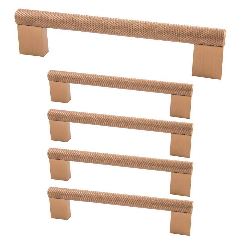 Design House 189472-SG Porter Cabinet and Drawer Pull 5-Inch (128mm) Center to Center Satin Gold 5-Pack