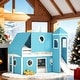 preview thumbnail 17 of 29, Twin Size Loft Bed with Slide Blue Tent and Tower, Pink