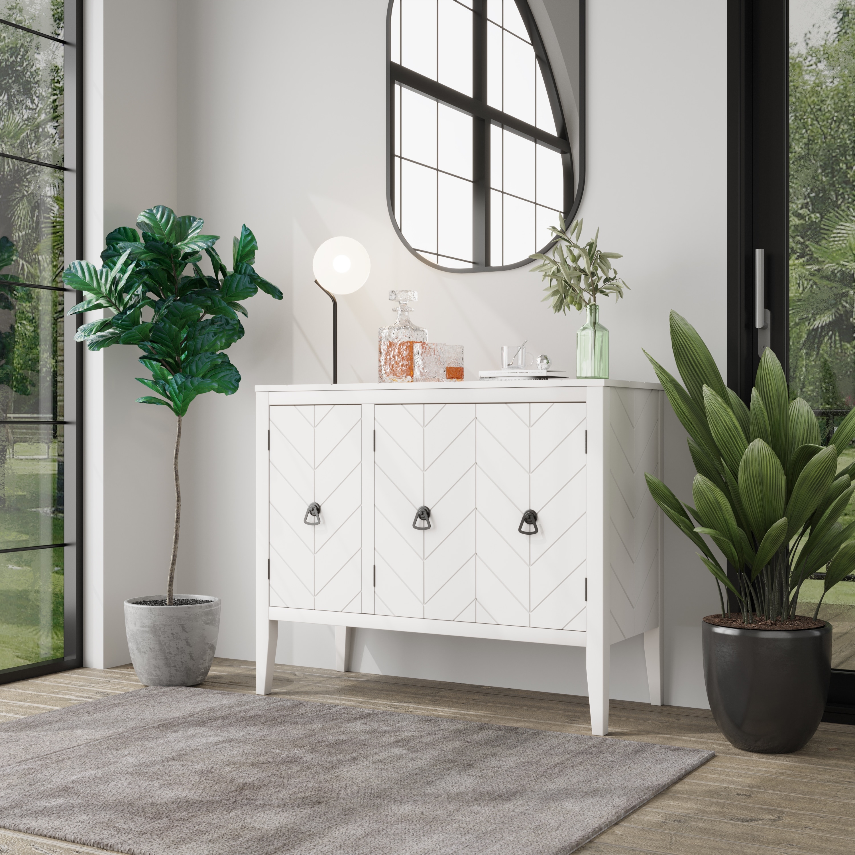 Accent discount cabinet entryway