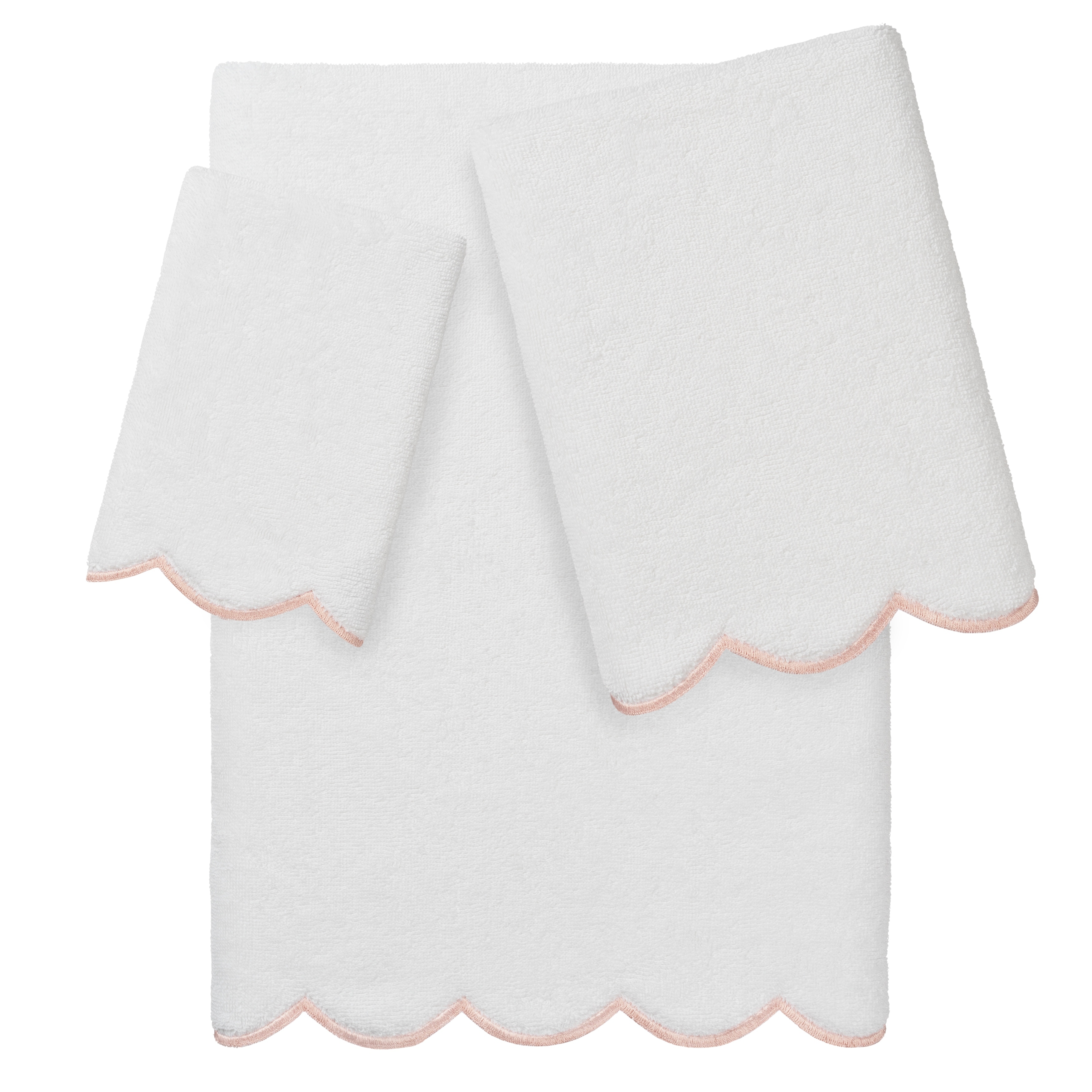 Authentic Hotel and Spa 100% Turkish Cotton ADORNIA Scallop Towel Set