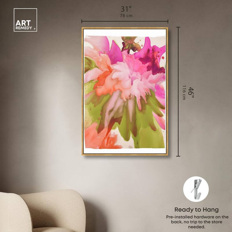 Vibrant Fluidity Floral IV Canvas by Art Remedy