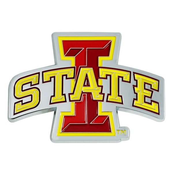 3" Red and Yellow NCAA Iowa State Cyclones 3D Emblem - N/A