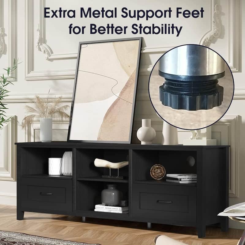 WESOME 70in TV Stand Home Cabinet with Drawers/Shelves/Doors for Living Room Bedroom - 70inch