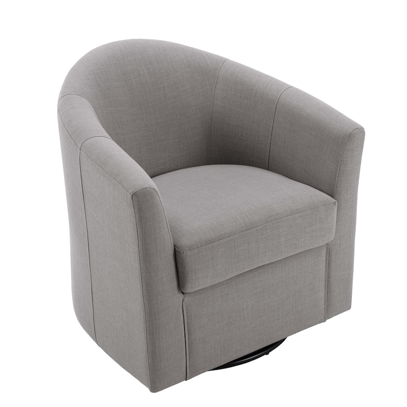 Modern Upholstered Swivel Barrel Chair Living Room Accent Chair