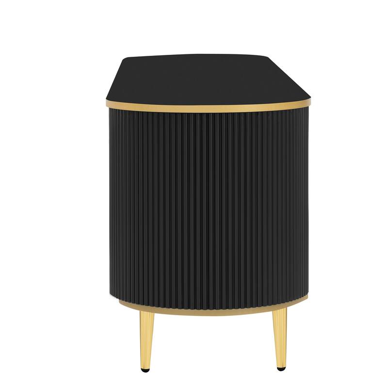 Modern TV Stand for TVs up to 80", Entertainment Center TV Console Table with 4 Drawers & Media Storage Cabinet for Living room