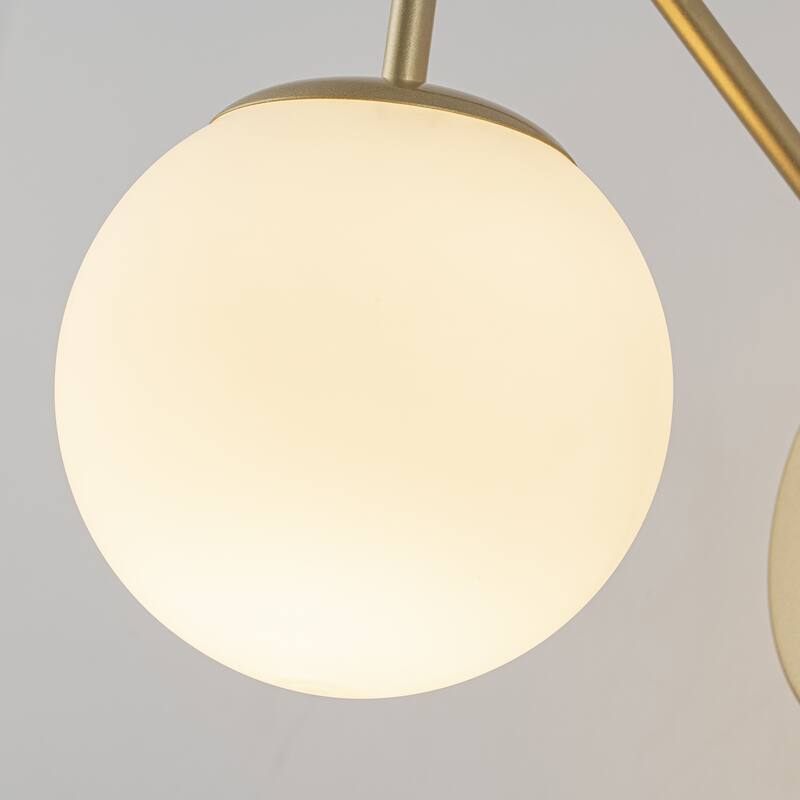 1-Light Modern Wall Sconce with Frosted Globe Glass Shade