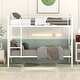 preview thumbnail 19 of 45, Elegant Twin Over Twin Kids Bed Metal Bunk Bed with Stair,Guardrails and Divided into Two Beds