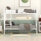 preview thumbnail 3 of 14, Twin over Twin Metal Frame Bunk Bed Guardrail Kids Bed with Separate into 2 Twin Beds Design