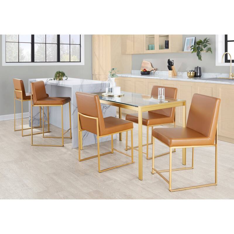 Silver Orchid Forrest Gold High Back Dining Chair - Set of 2