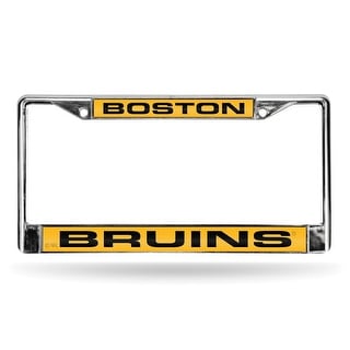 NHL Boston Bruins Laser Chrome Acrylic License Plate Wall Frame - Bed ...