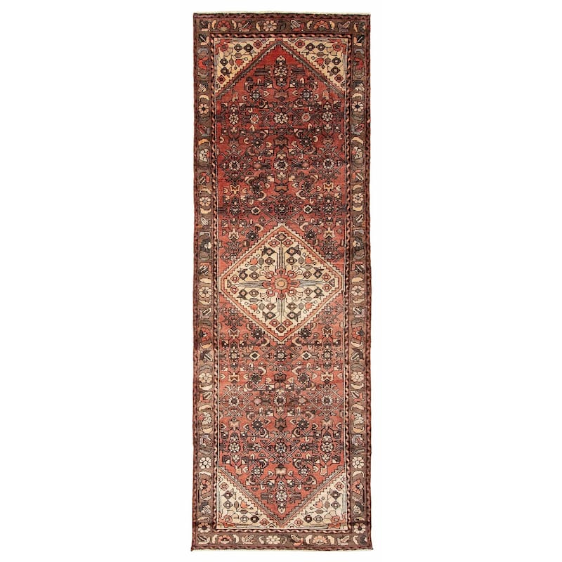 ECARPETGALLERY Hand-knotted Andelz Red Wool Rug - 3'2 x 9'8 - Red - 3'2 x 9'8