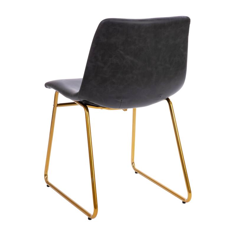 18 Inch Indoor Dining Table Chairs, LeatherSoft Upholstery-Set of 2
