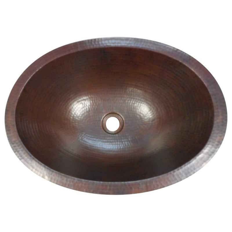 16" Oval Copper Bathroom, Wine & Whiskey Barrel Sink by SimplyCopper
