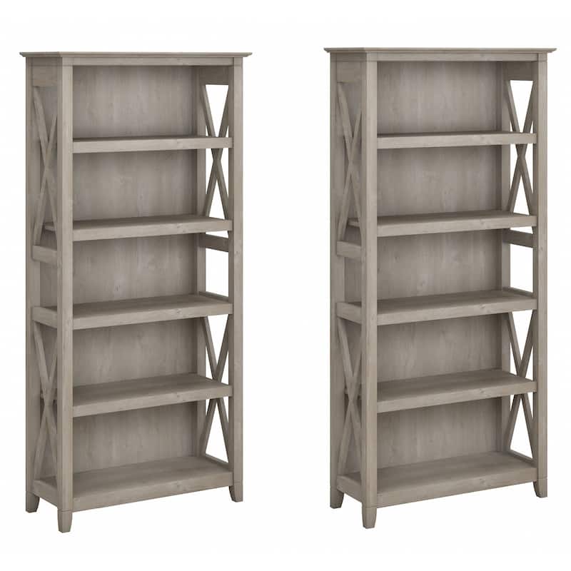 Key West 5 Shelf Bookcase Set by Bush Furniture